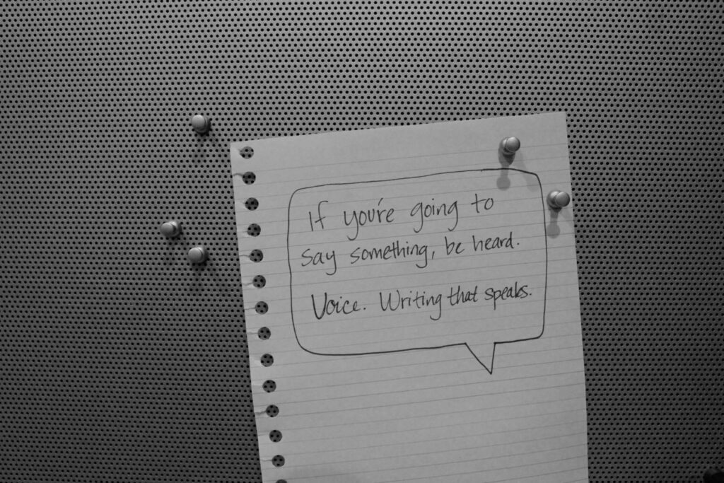 If you're going to say something, be heard. Voice. Writing that speaks. Learn more about Michaele's copywriting services.